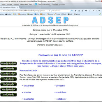 2009 creation du site internet